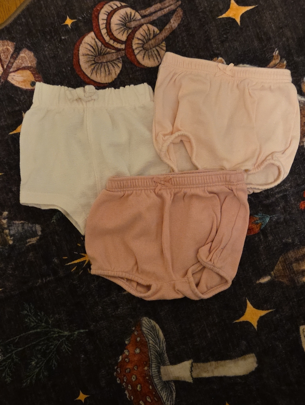 Carter's Baby Bloomers Trio in White, Pale Pink & Dusty Rose